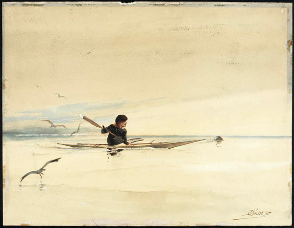Inuit Man in Kayak, ca. 1885 Inuit Man in Kayak, ca. 1885