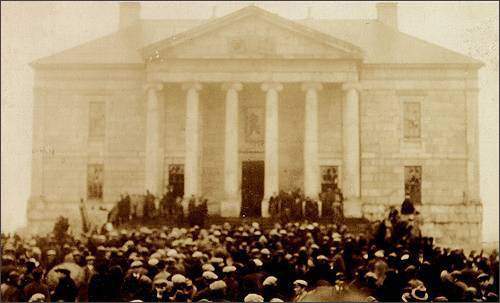 Colonial Building During Riot, 1932