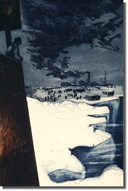 David Blackwood's SS Imogene with Crew on Ice, 1967 David Blackwood's SS <em>Imogene</em>with Crew on Ice, 1967