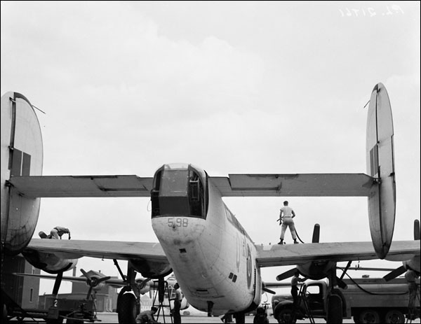 Servicing an Aircraft, Gander, 1943 Servicing an Aircraft, Gander, 1943