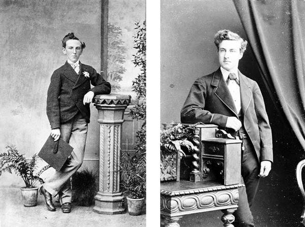 Two photos of a young Robert Bond