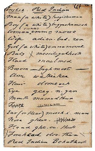 Beothuk Words Beothuk Words