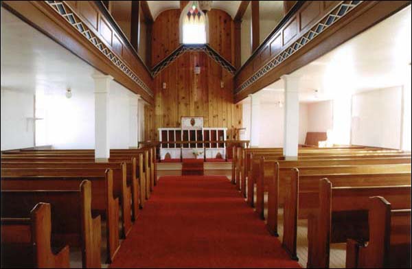 Interior view, Bethany United Church, Petites, NL Interior view, Bethany United Church, Petites, NL