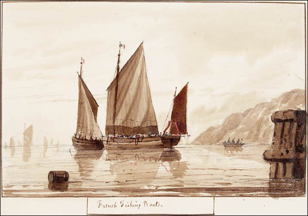 French Fishing Boats, ca. 1830 French Fishing Boats, ca. 1830