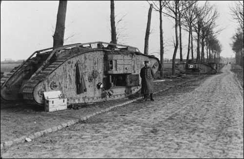 British Tank Captured by Germans at the Battle of Cambrai