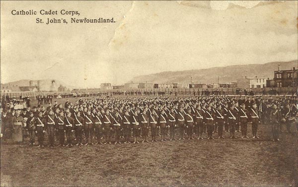 Catholic Cadet Corps Drill on St. George's Field, St. John's, ca. 1910
