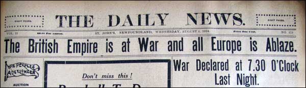 The 'Daily News' 5 August 1914