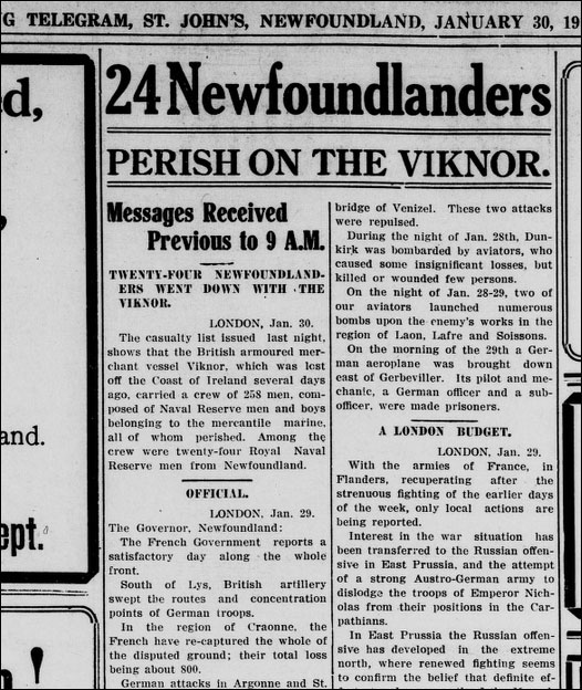 The Evening Telegram, January 30, 1915