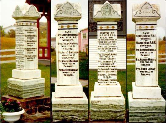 The Loyal Orangemen's Memorial, Trinity, Trinity Bay, 1998