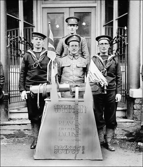 Newfoundland Military Personal Recruiting at Harbour Grace, ca. 1917