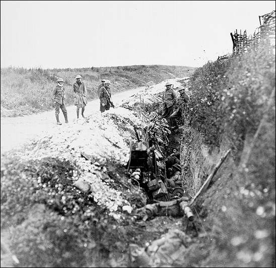 Newfoundland Soldiers in St. John's Road Support Trench, July 1, 1916
