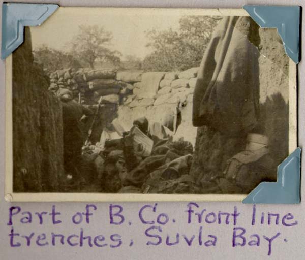 Part of B Company's Front Line Trenches, Suvla Bay