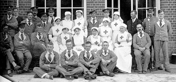 VADs Members with Injured Soldiers, n.d.