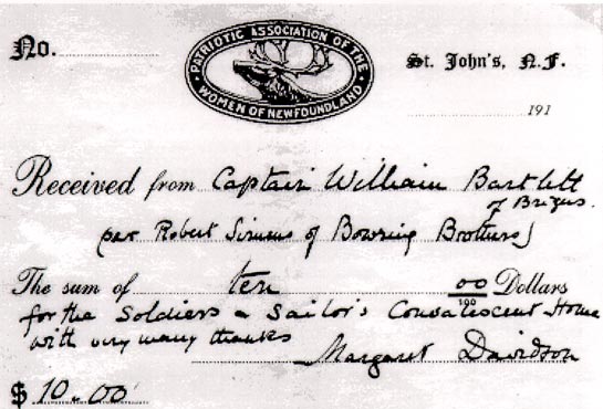Contribution of ten dollars, ca. 1916