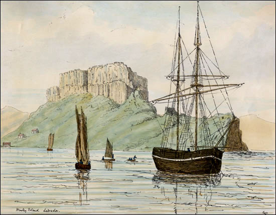 Drawing of Henley Island by Rev. William Grey, ca. 1857 Drawing of Henley Island by Rev. William Grey, ca. 1857