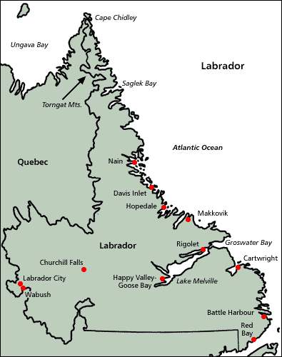 Full Map of Labrador Full Map of Labrador