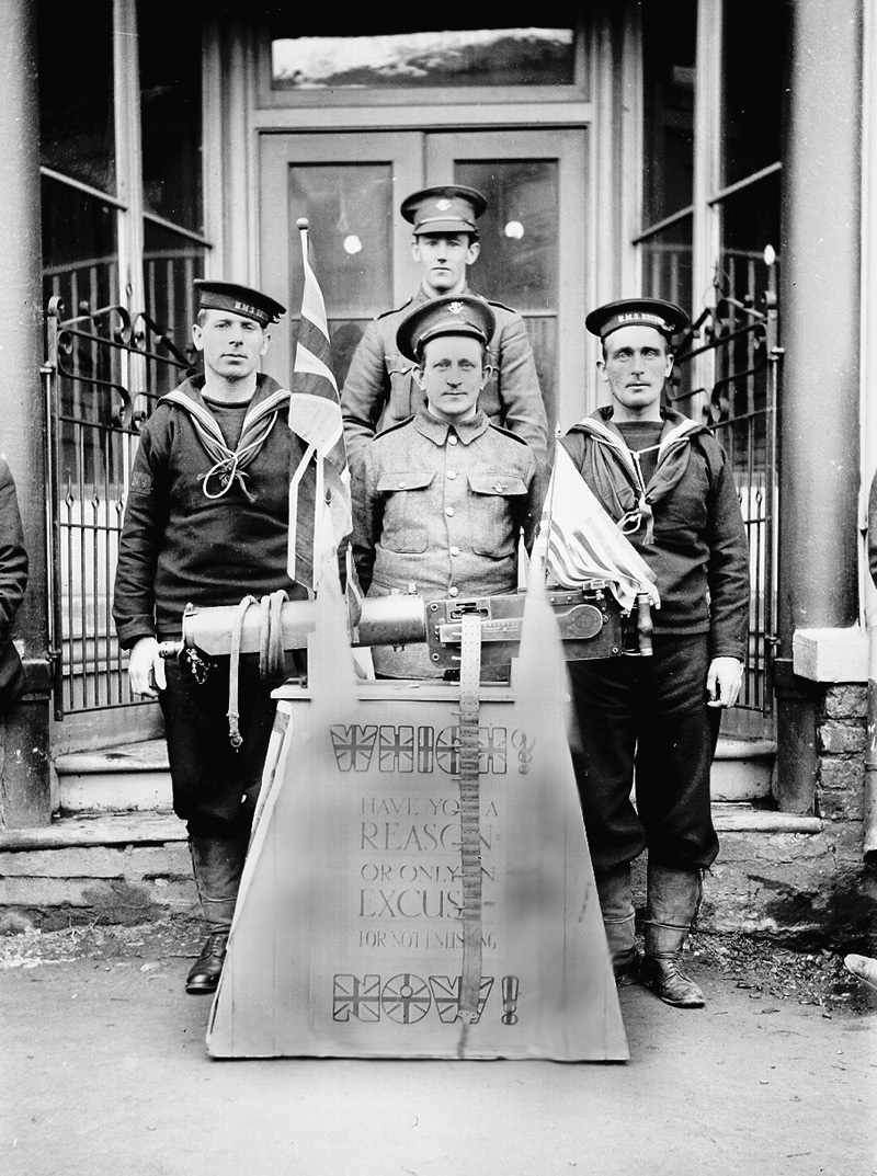 Recrutement du personnel militaire à Harbour Grace, vers 1917