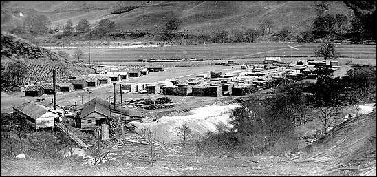 Scierie du Newfoundland Forestry Corps à Craigvinean, en Écosse, s.d.